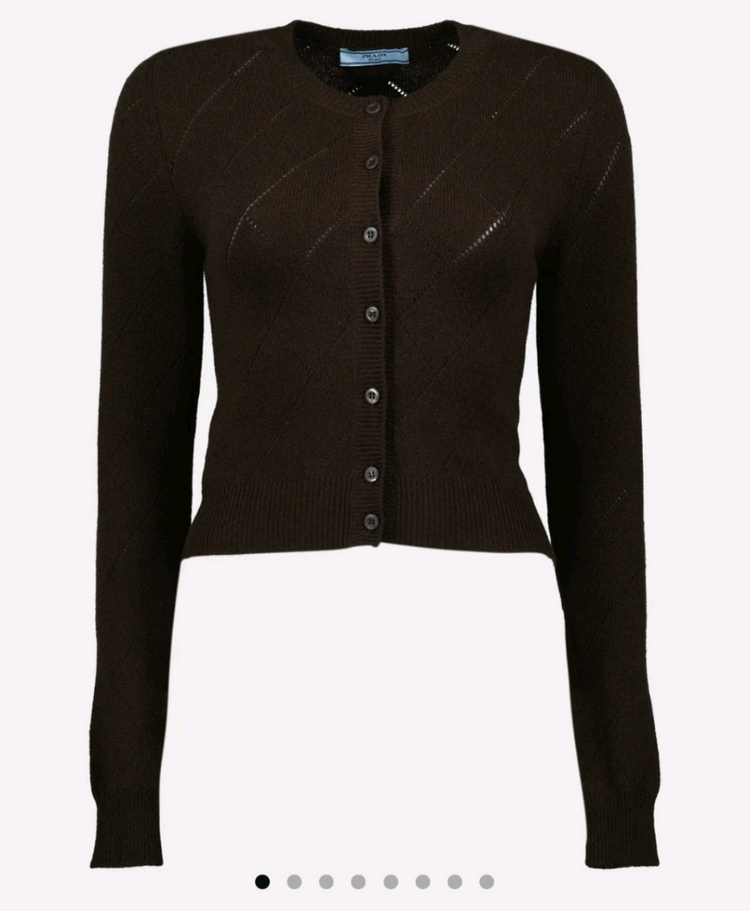 프라다 새상품 아가일스타일 니트가디건--3