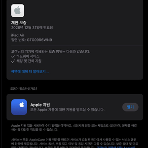 아이패드 에어 5세대 256GB+ 셀룰러 스페이스그레이 (보증~12월31일까지)