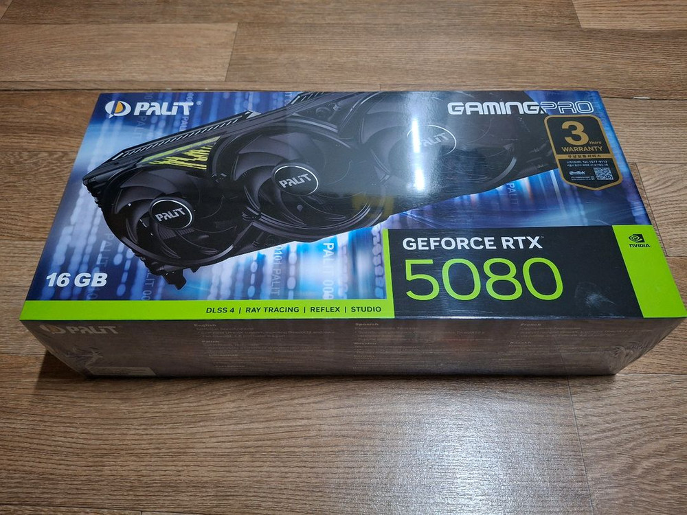 PALIT 지포스 RTX 5080 GAMINGPRO D7 16GB 이엠텍 미개봉 새제품--0