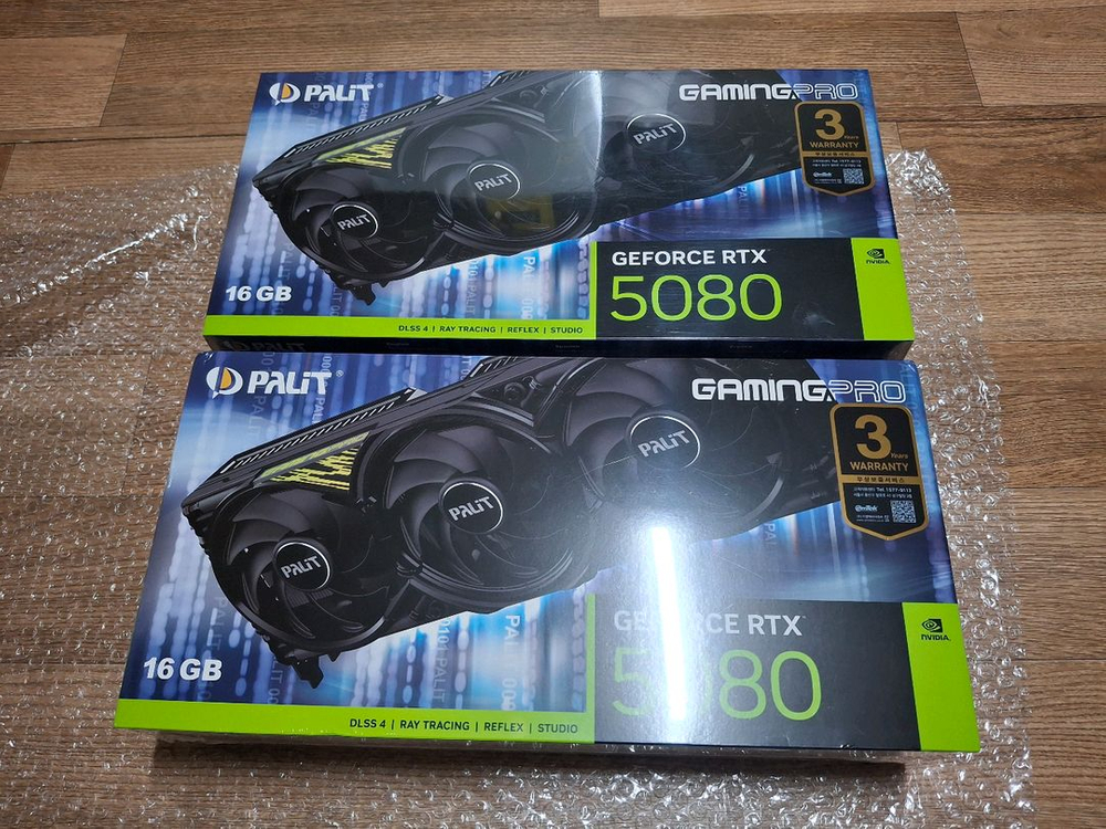 PALIT 지포스 RTX 5080 GAMINGPRO D7 16GB 이엠텍 미개봉 새제품--2