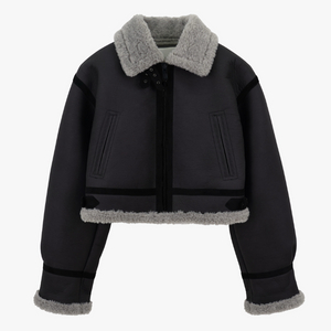 그로브 헬렌 크롭 숏 무스탕