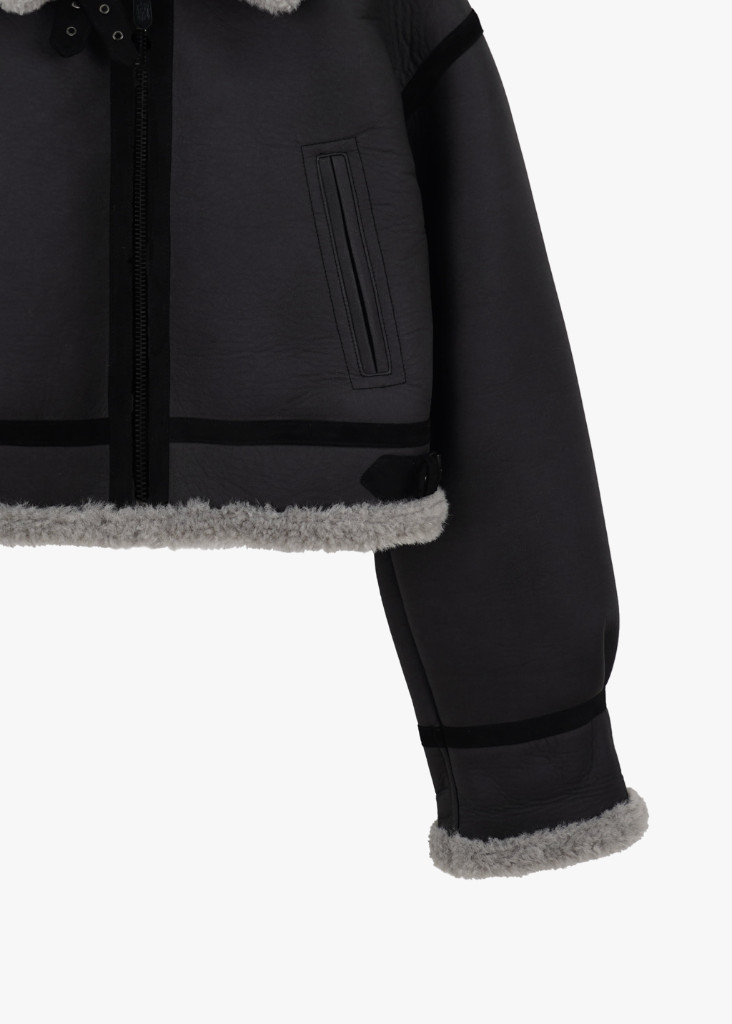 그로브 헬렌 크롭 숏 무스탕--3