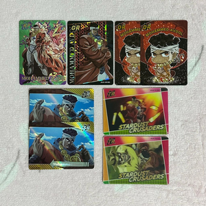 죠죠 3부 무함마드 압둘 매지션즈 레드 죠셉 렌티큘러 트레이딩 카드 일괄