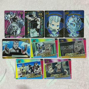 죠죠 3부 폴나레프 실버 채리엇 죠셉 카쿄인 압둘 렌티큘러 트레이딩 카드