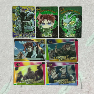 죠죠 3부 카쿄인 노리아키 하이어로팬트 그린 렌티큘러 트레이딩 카드 일괄