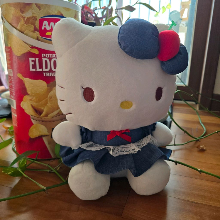 헬로키티 데님원피스 봉제인형 - New--5