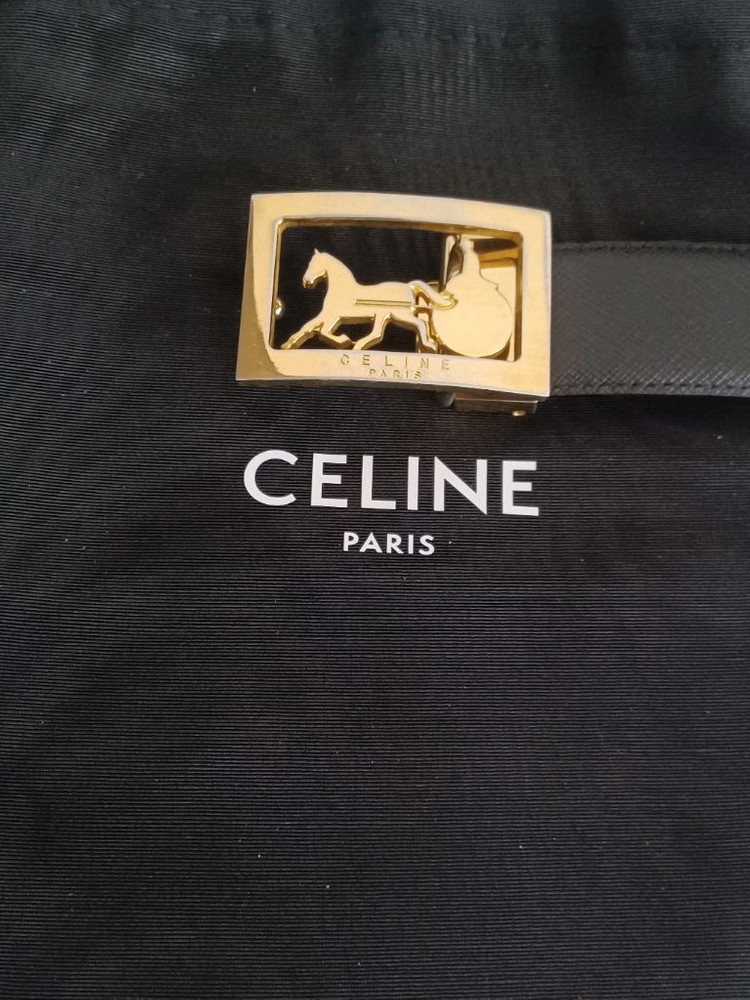 셀린느 금장 마차 여성벨트 정품 이미지