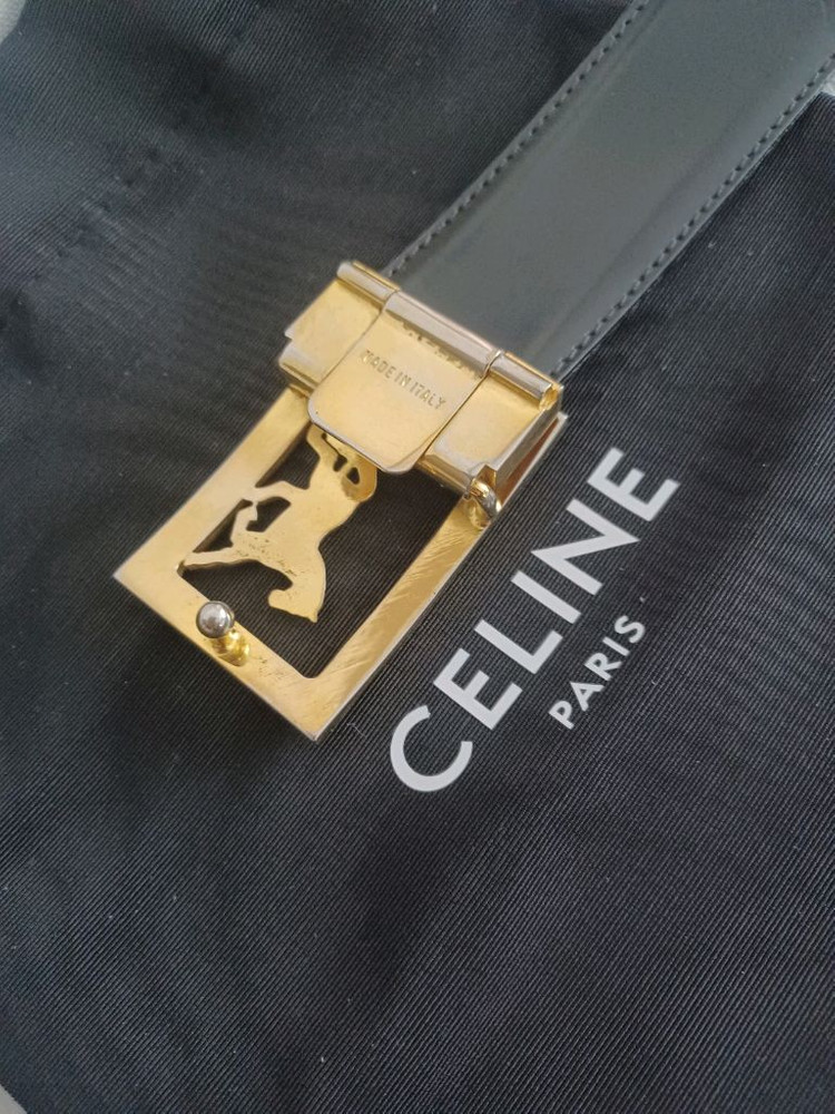 셀린느 금장 마차 여성벨트 정품 이미지