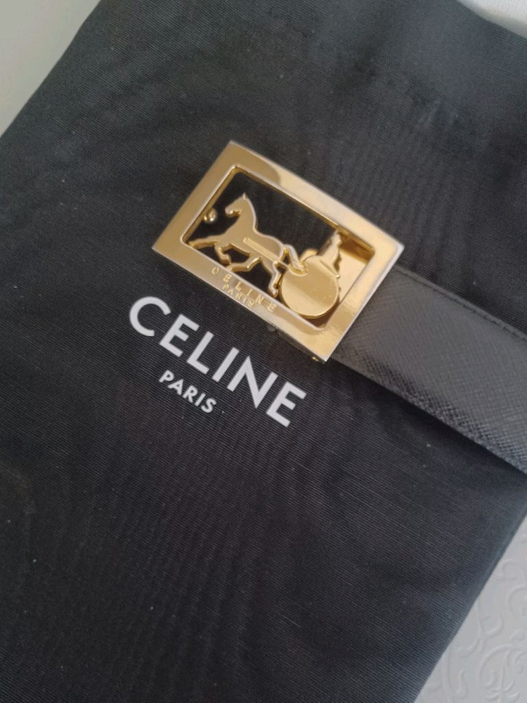 셀린느 금장 마차 여성벨트 정품 이미지