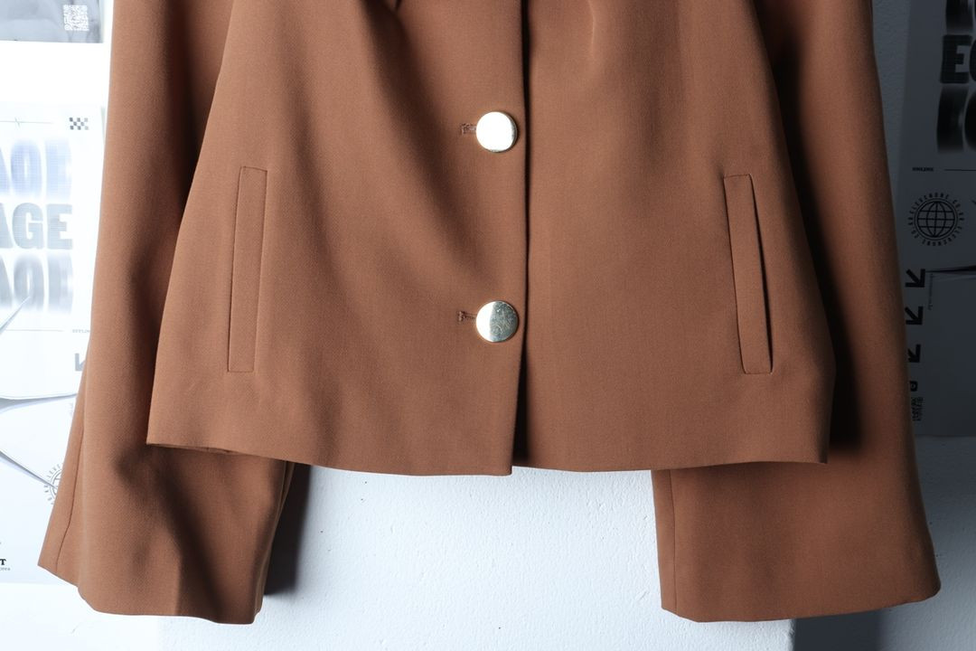 W(L-XL) 자라 집업 바람막이 점퍼자켓 브라운--3