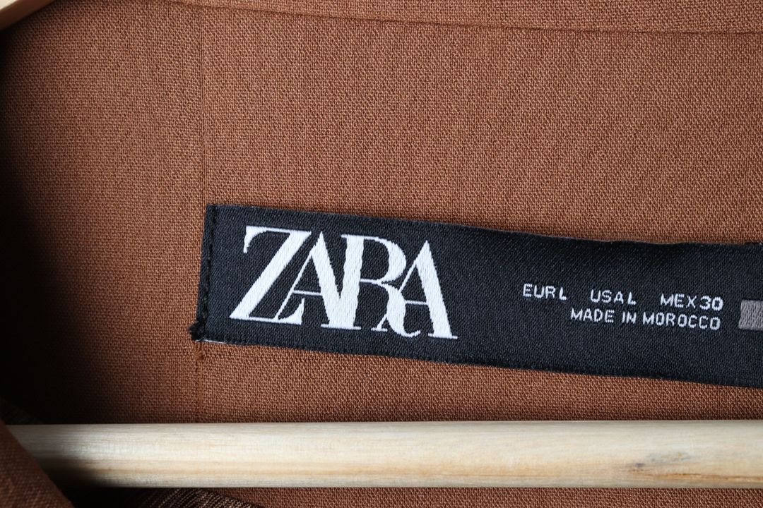 W(L-XL) 자라 집업 바람막이 점퍼자켓 브라운--4