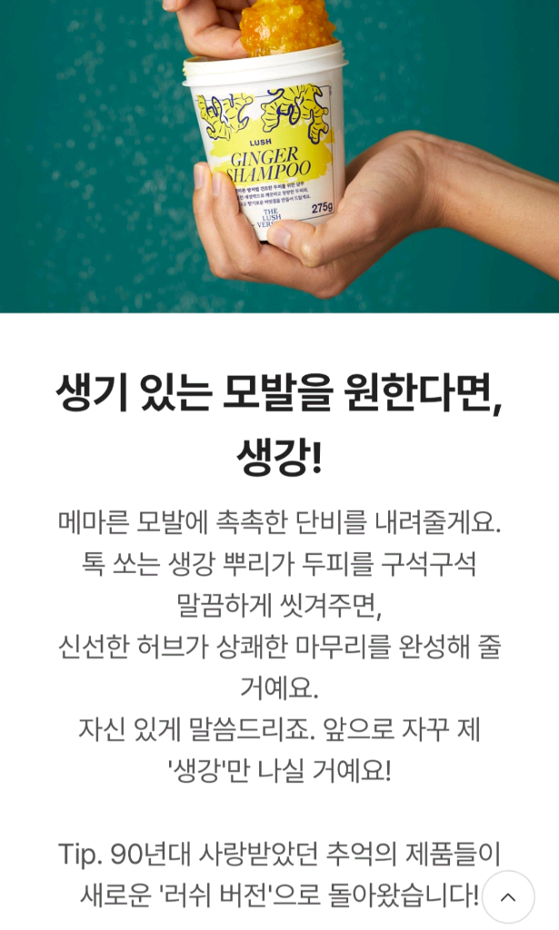 할인!러쉬 진저 샴푸 275g 유통기한임박상품--4