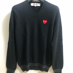 꼼데가르송 정품 브이넥 울니트 M