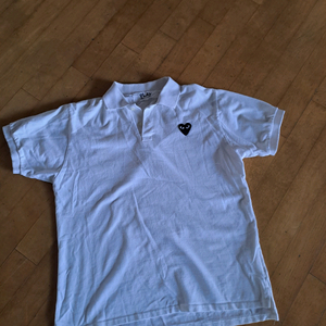 꼼데가르송 PLAY 흰색 카라티