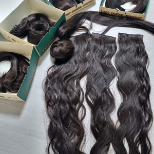 갈색 붙임머리, 포니테일 헤어피스 가발 일괄