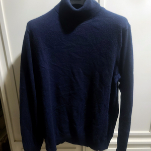 유니클로 / 캐시미어 100% 터틀넥 스웨터 네이비 / L[100]
