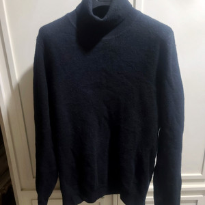 지오지아 And Z / 앤드지 캐시미어 10% 메인 와플 터틀넥 스웨터 블랙 / 100