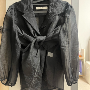 타임 리본 블라우스(블랙)