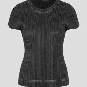 이세이미야케 플리츠플리즈 탑 코튼 데님 탑 블랙 데님 3사이즈