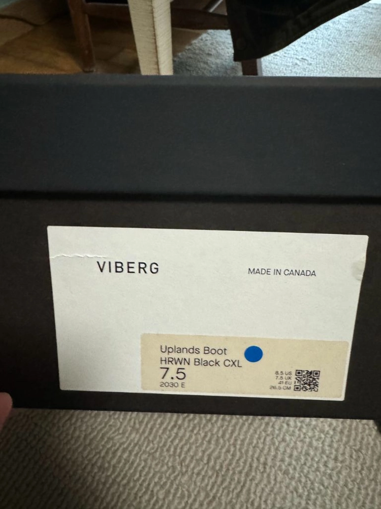 Viberg uplands boots black chromexcel 7.5 이미지