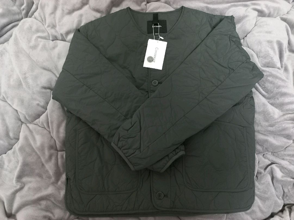 커버낫 숏 퀼팅 재킷--3