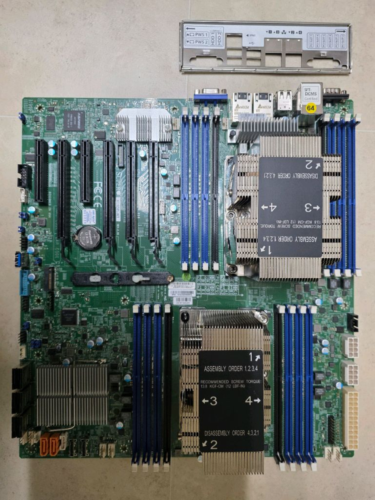 Supermicro 슈마 X11DPi-NT 듀얼 소켓 LGA-3647(소켓 P) 1,2세대 지원 보드 팝니다--1