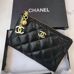 샤넬 케미어 파우치 금장