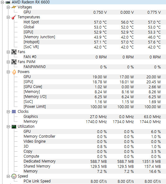 xfx RX 6600 그래픽카드--1