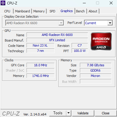 xfx RX 6600 그래픽카드--2