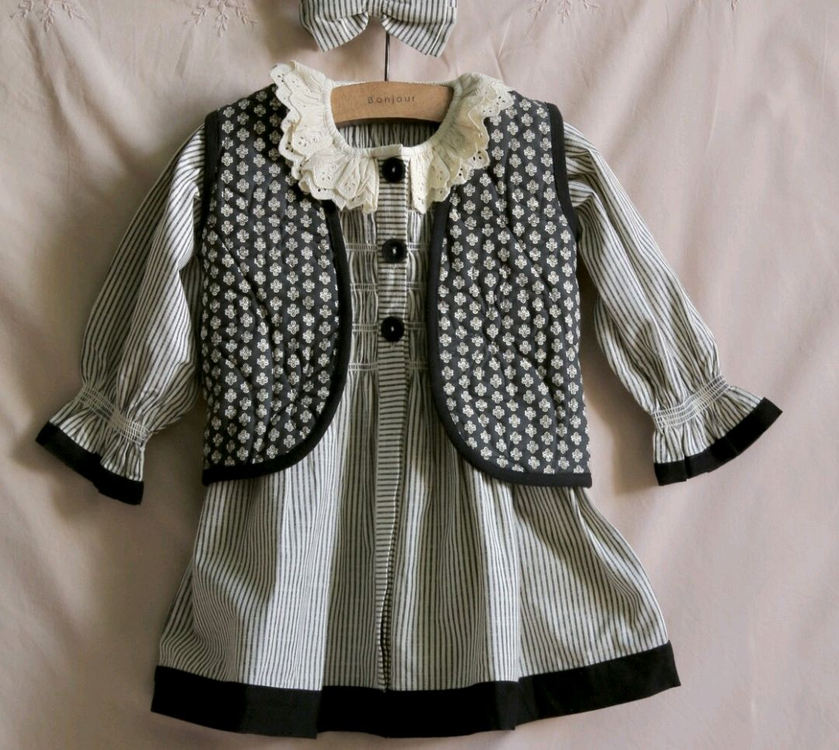 봉주르다이어 리버서블 조끼 6y--2