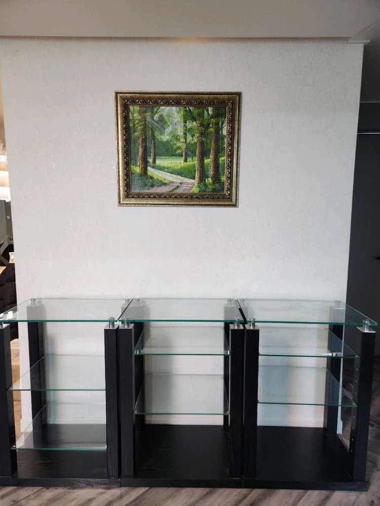 강화유리 3단 AV 선반장 / TV 받침 선반장 판매--0