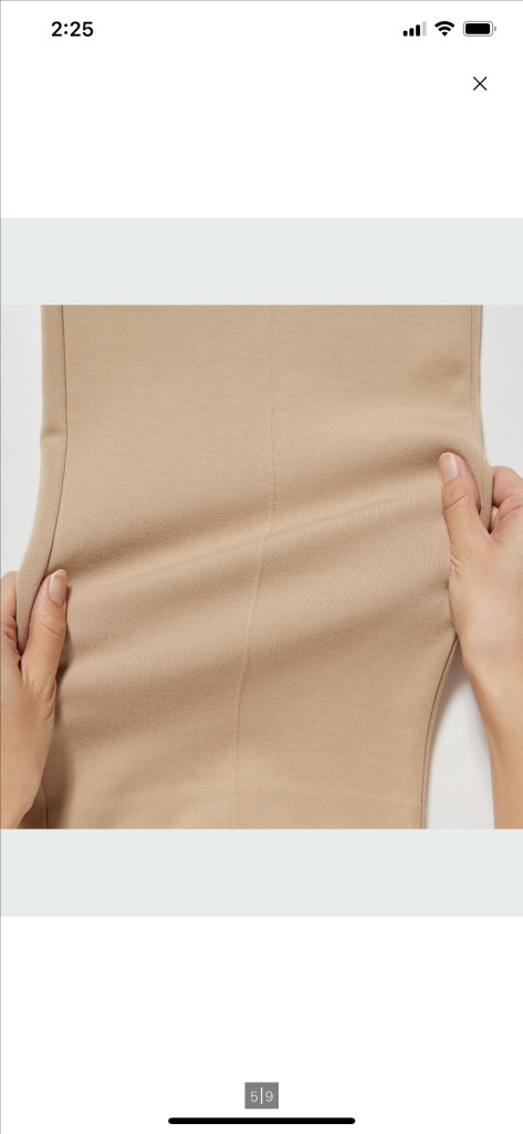 유니클로 밴딩스트레치 팬츠 블랙--6