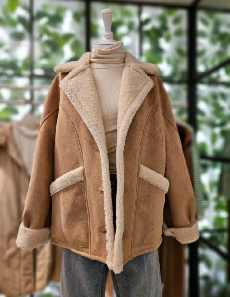 듀엘(DEWL) 에코퍼 루즈핏 무스탕--2