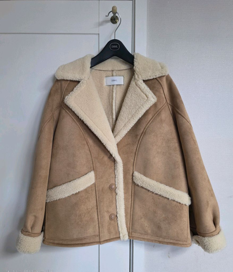 듀엘(DEWL) 에코퍼 루즈핏 무스탕--4