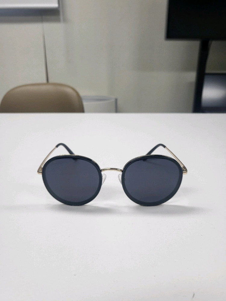 휠라 선글라스 FLS7398 BLACK 원형 플랫렌즈 블랙 이미지