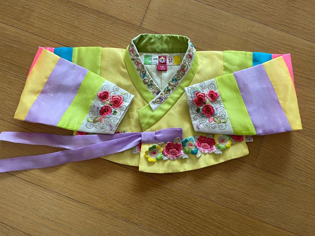 무료배송)여아 한복 돌복 색동 저고리 4호 100-105사이즈--3