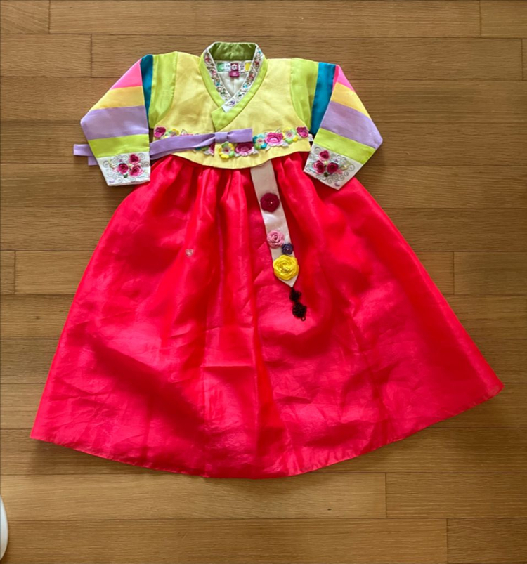 무료배송)여아 한복 돌복 색동 저고리 4호 100-105사이즈--7