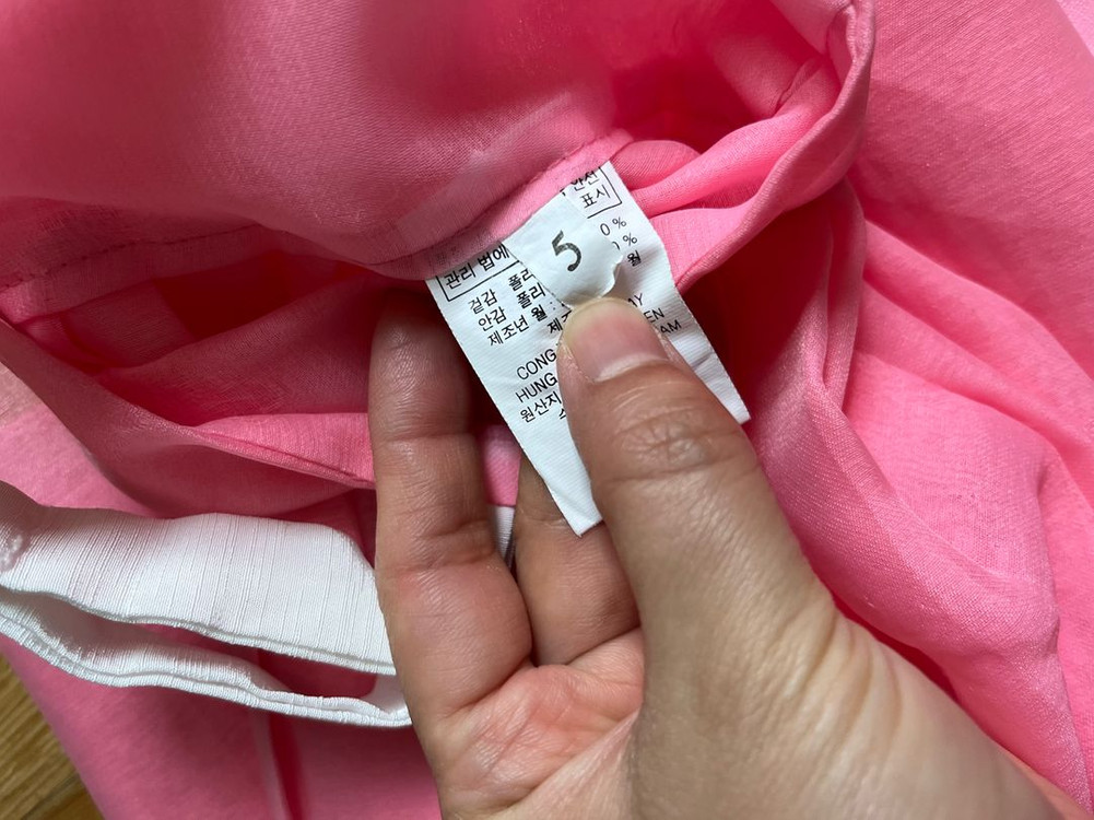 무료배송)여아 핑크색 한복 치마 세트 5호 105-110사이즈 이미지