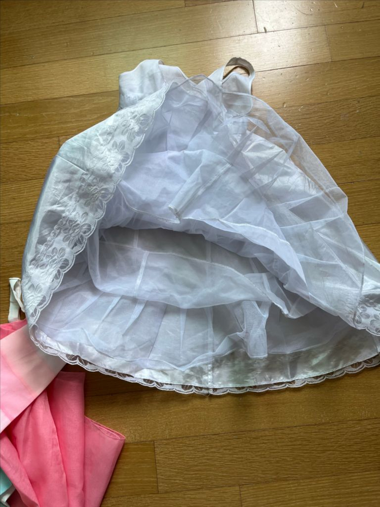 무료배송)여아 핑크색 한복 치마 세트 5호 105-110사이즈 이미지