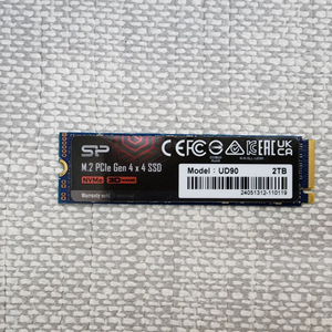SP UD90 NVME M.2 SSD 2TB (2280) 새 제품급