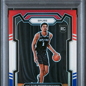 2023-24 프리즘 빅터 웸반야마 Red White Blue PSA 9