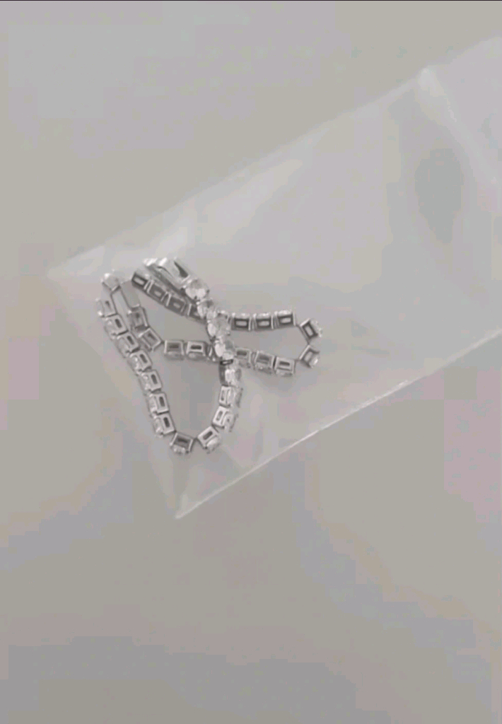 은 테니스 팔찌 새상품 4mm 16cm 18cm--1