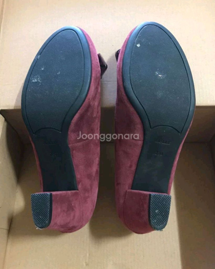 여성 보라색 소가죽구두 230 새상품급--2