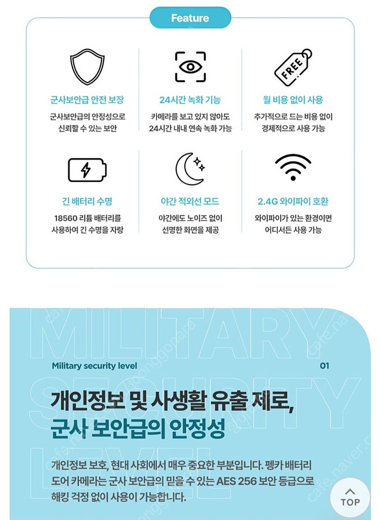 (새상품) 펭카 배터리 도어 카메라Z8--1