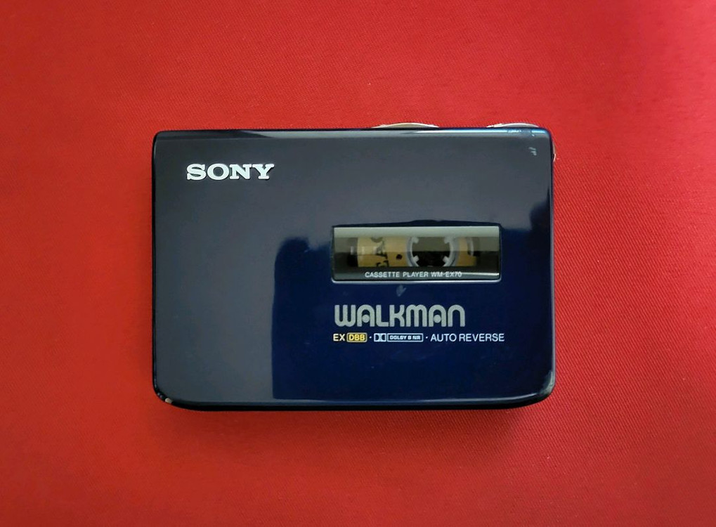 소니워크맨 WM-EX70 블루 정상작동품--0