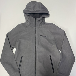 디스커버리 트레이닝 기모 후드 집업 자켓 L 그레이