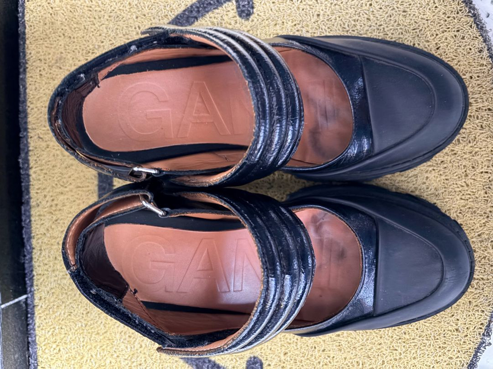 ganni 가니 메리제인 플랫폼 샌들--2
