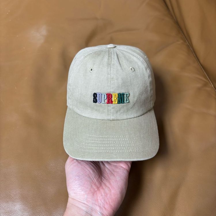 슈프림 6패널 볼캡 모자 피그먼트 워시드 탄--1