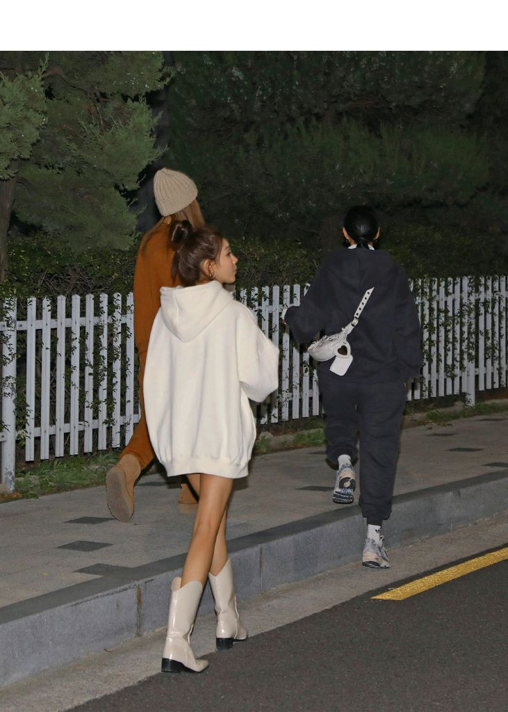 립합 원포인트 패치 기모후드티,조거팬츠세트(브라운)--3