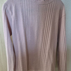 핑크색 골지 니트 티셔츠